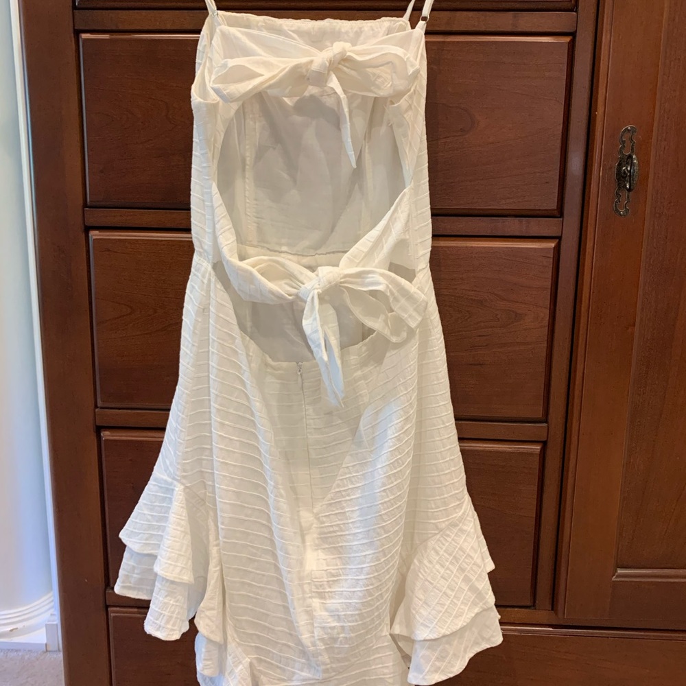 White open back dress